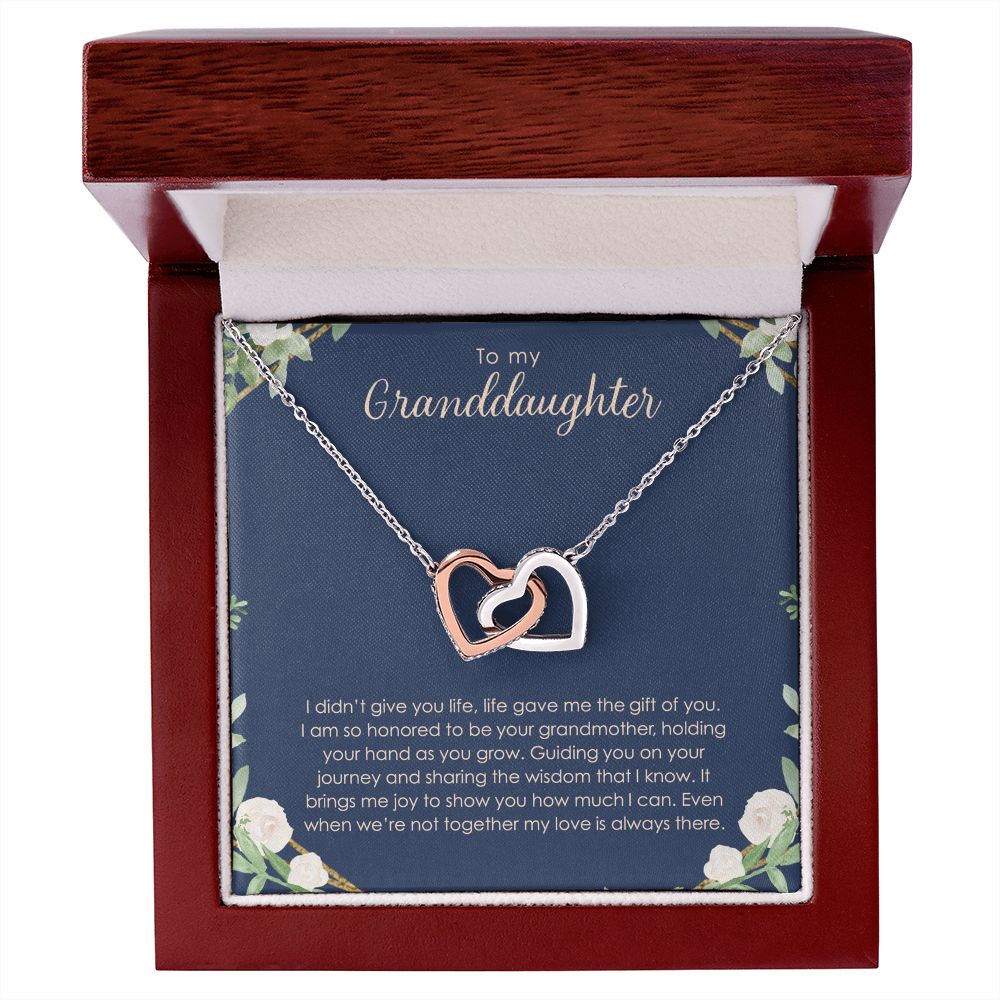 To my Granddaughter Interlocking Hearts