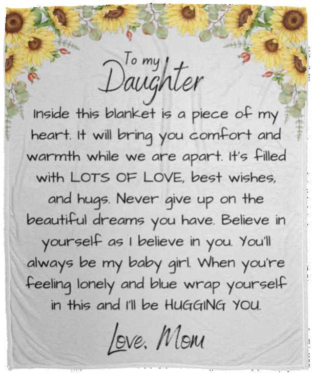 To My Daughter, Cozy Plush Fleece Blanket - 50x60