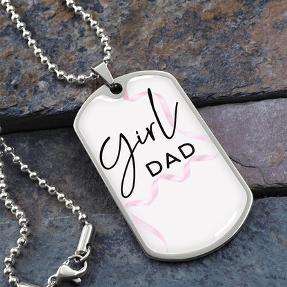 Girl Dad Dog Tag