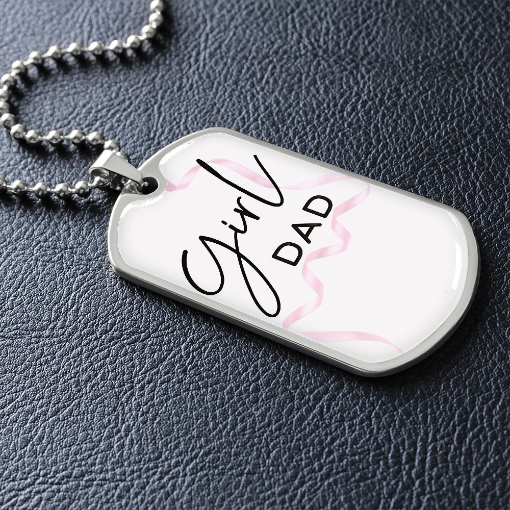 Girl Dad Dog Tag