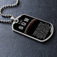To My Son- My Favorite Football Player Dog Tag
