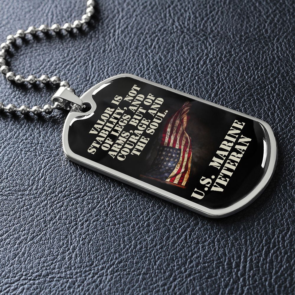 U.S. Marine Veteran Dog Tag