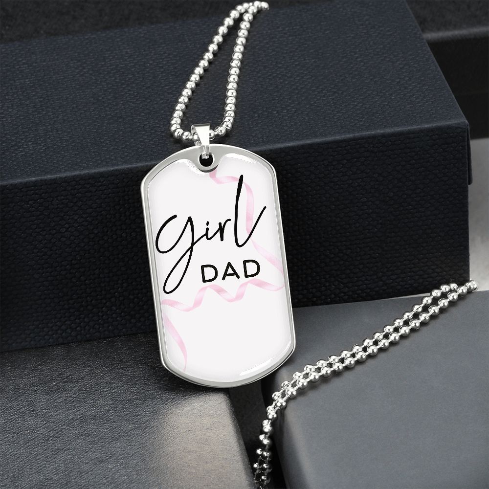 Girl Dad Dog Tag