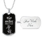 Dad is an Anchor Dog Tag