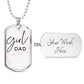 Girl Dad Dog Tag