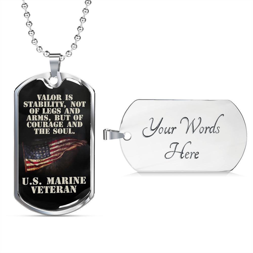 U.S. Marine Veteran Dog Tag