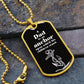 Dad is an Anchor Dog Tag