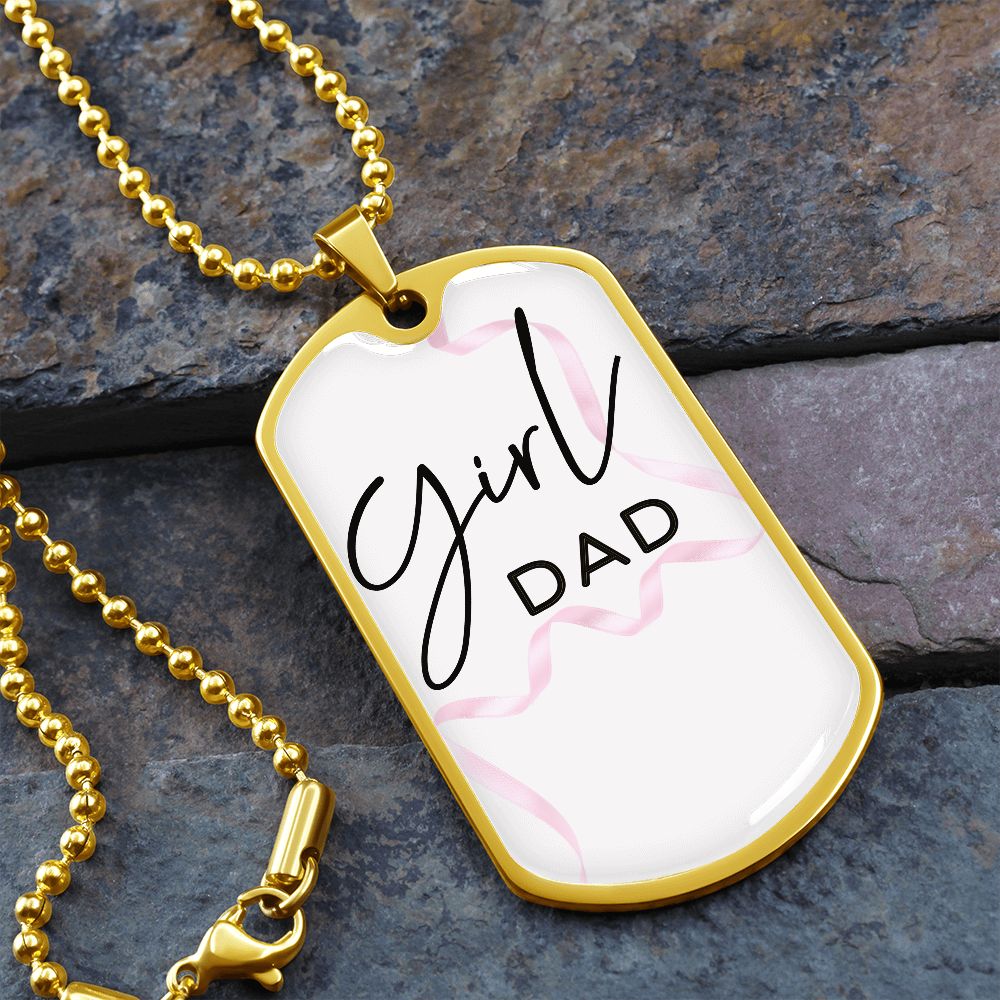 Girl Dad Dog Tag