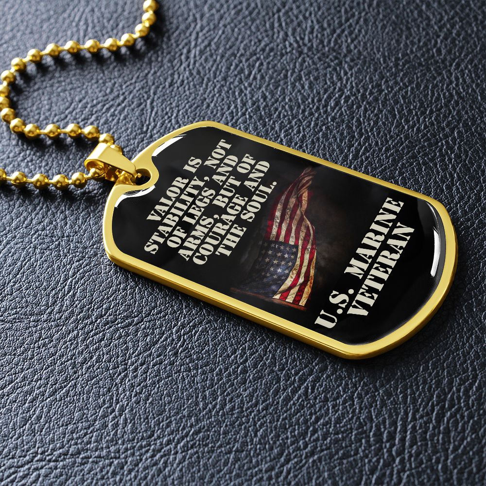 U.S. Marine Veteran Dog Tag