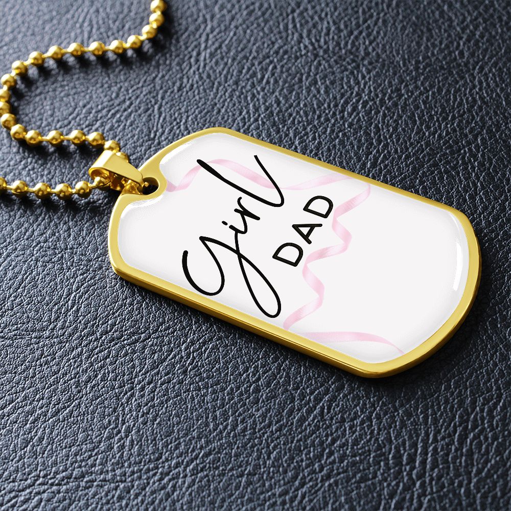 Girl Dad Dog Tag