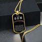 To My Son- My Favorite Football Player Dog Tag