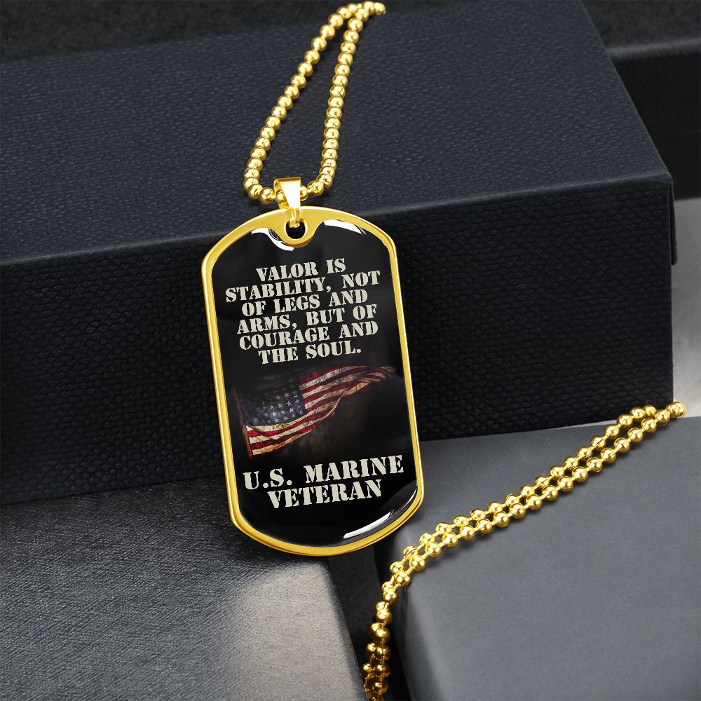 U.S. Marine Veteran Dog Tag