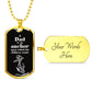 Dad is an Anchor Dog Tag