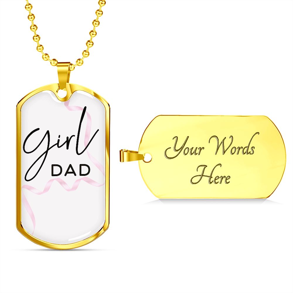 Girl Dad Dog Tag