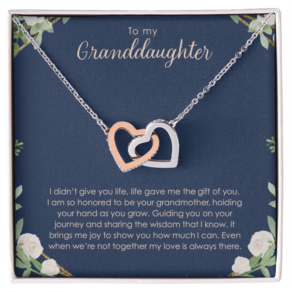 To my Granddaughter Interlocking Hearts