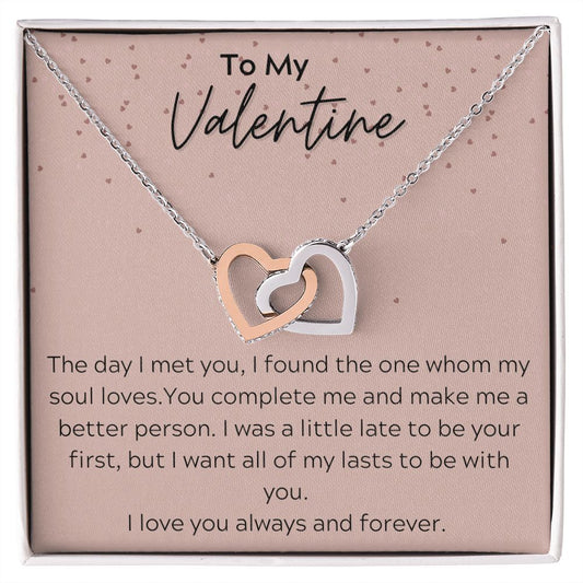 Interlocking Hearts, To My Valentine
