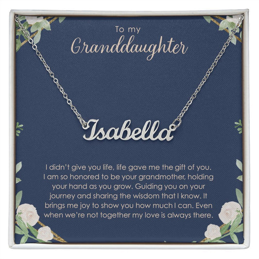 Custom Name Necklace, To My Granddaughter