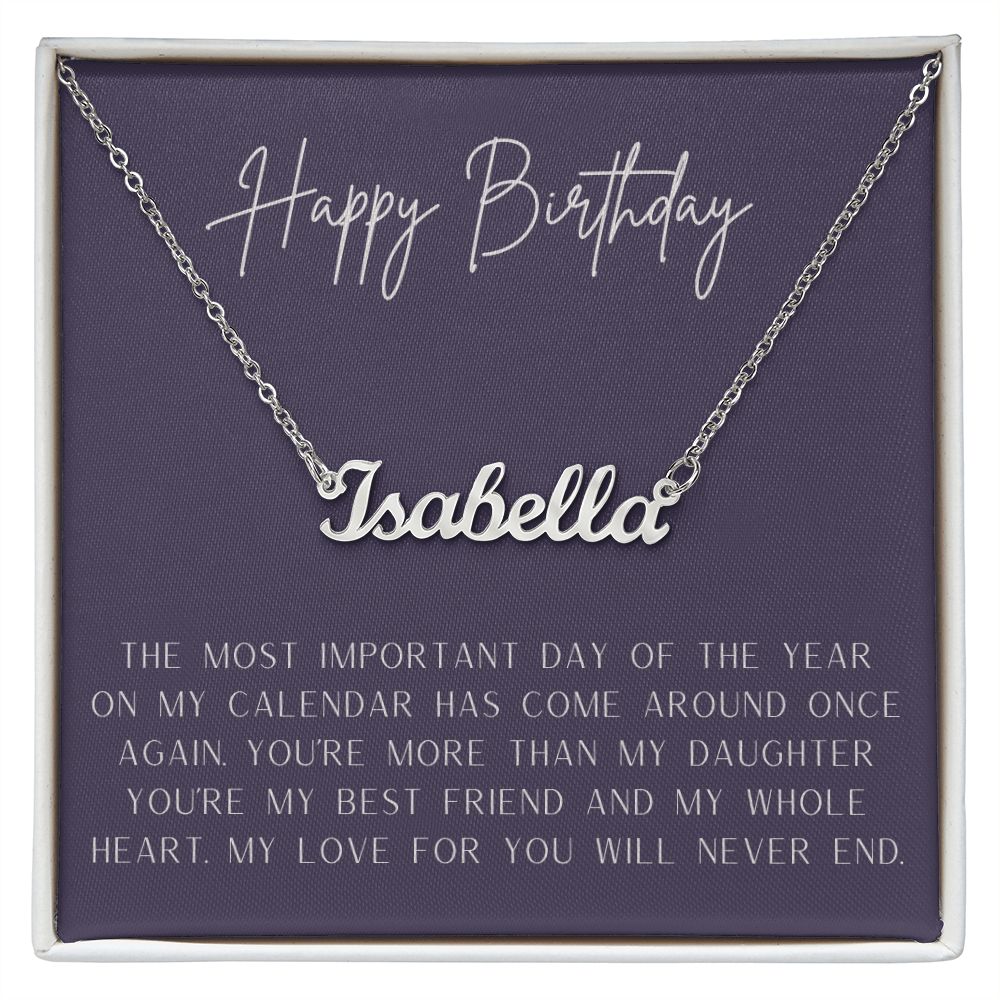 Happy Birthday Custom Necklace