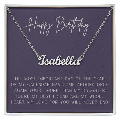Happy Birthday Custom Necklace