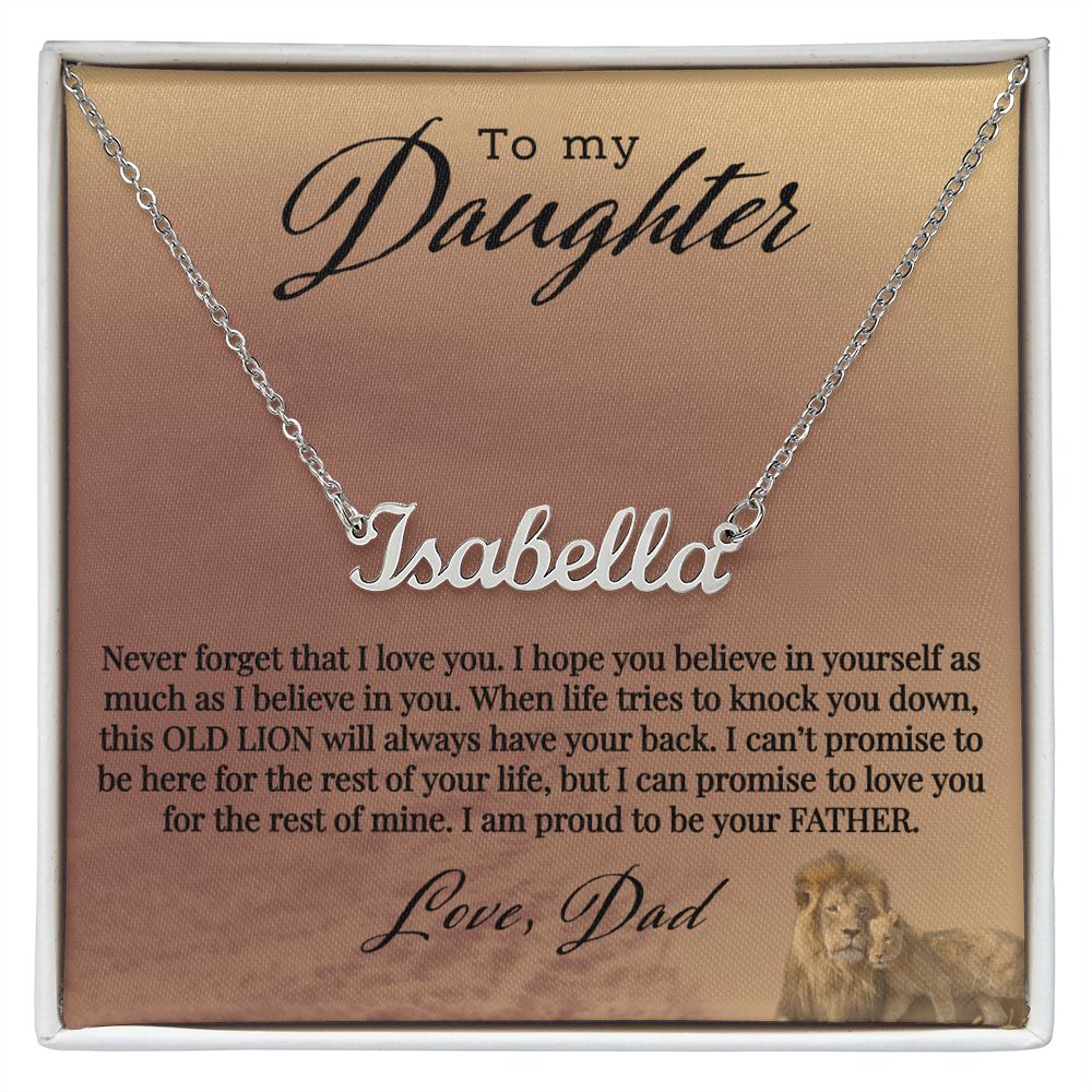 Custom Name Necklace, From Dad