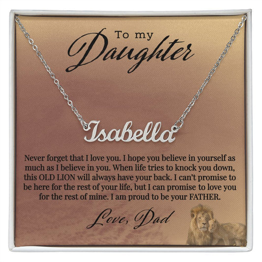 Custom Name Necklace, From Dad