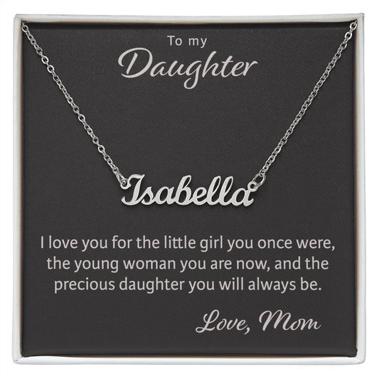 Custom Name Necklace, To My Daughter