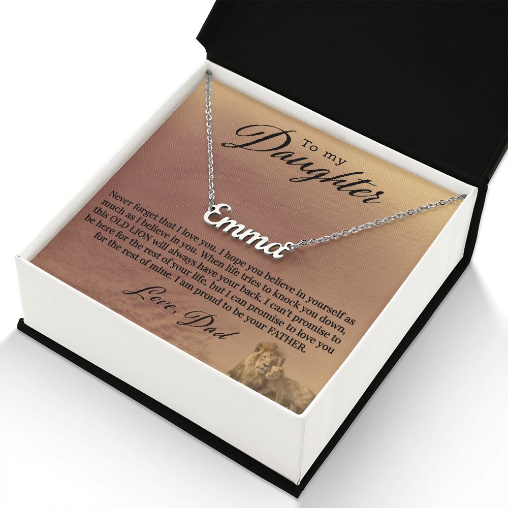 Custom Name Necklace, From Dad