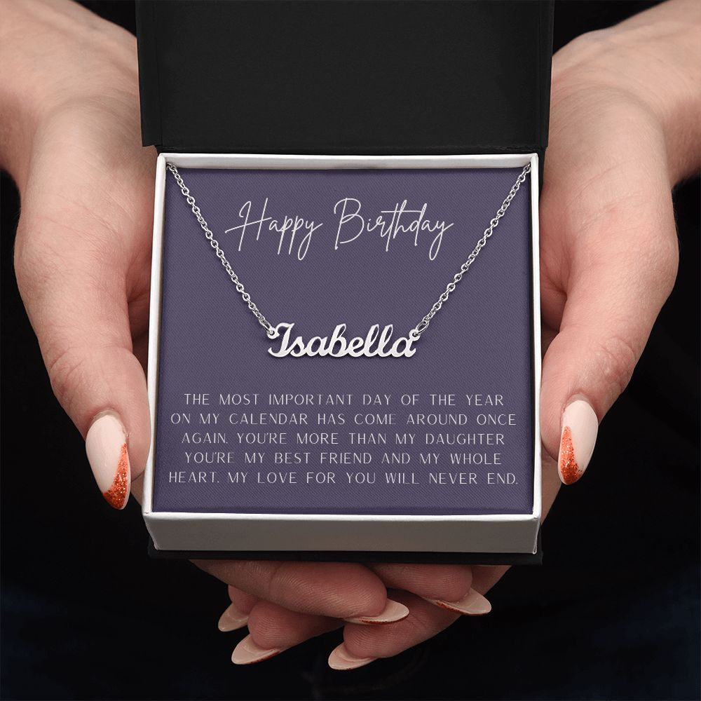 Happy Birthday Custom Necklace