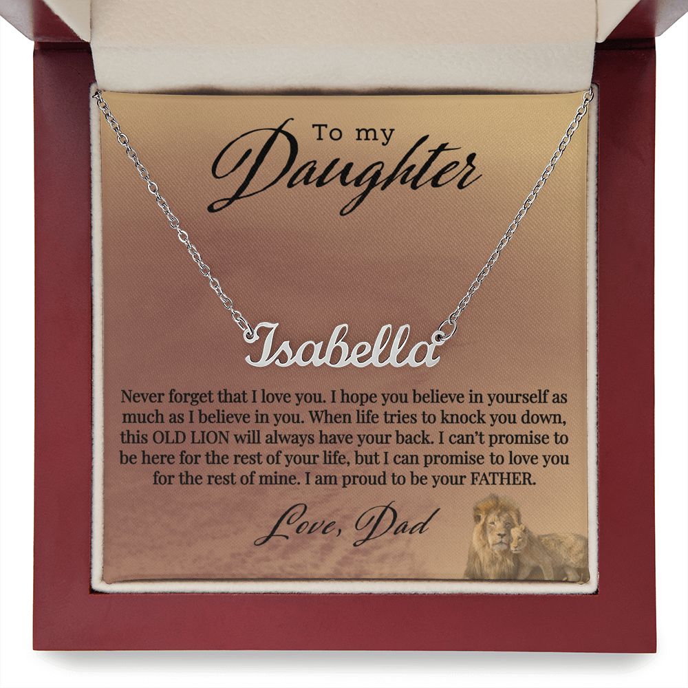 Custom Name Necklace, From Dad