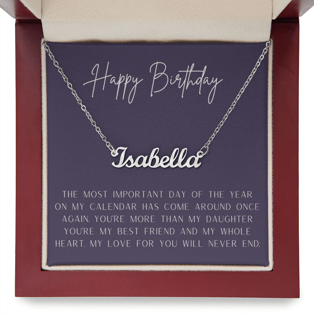Happy Birthday Custom Necklace