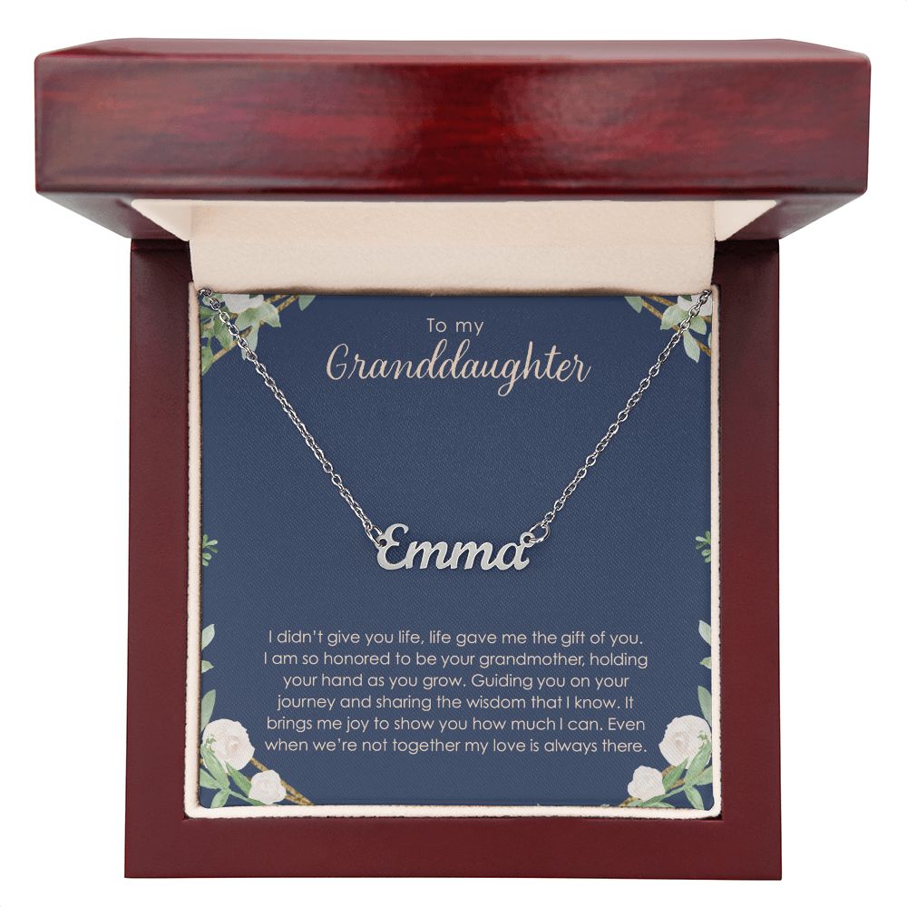 Custom Name Necklace, To My Granddaughter