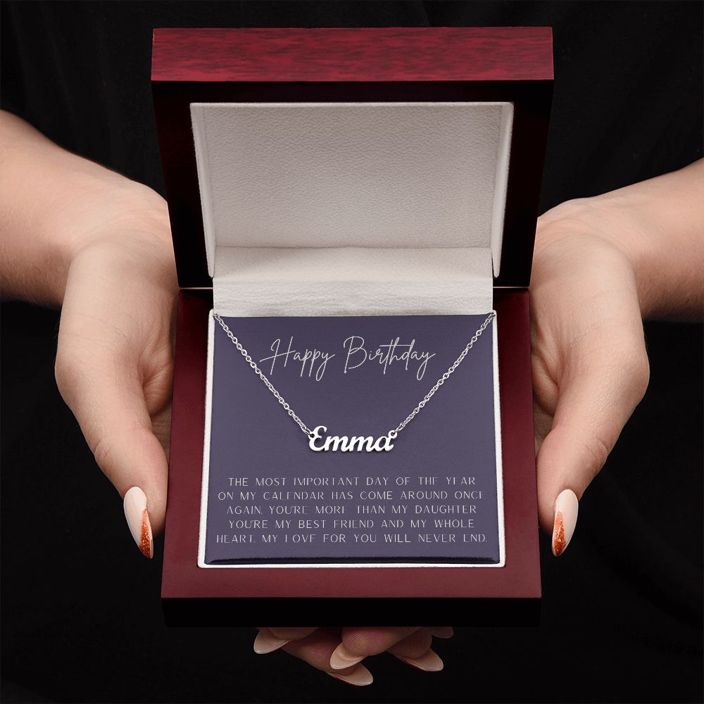 Happy Birthday Custom Necklace