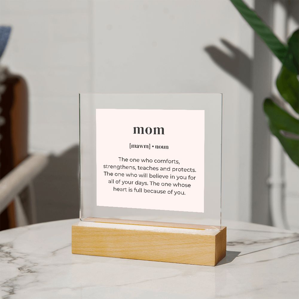 Mom Noun Acrylic Square
