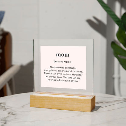 Mom Noun Acrylic Square