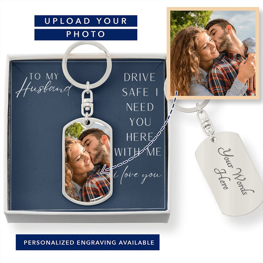 Personalized Keychain, To My Husband
