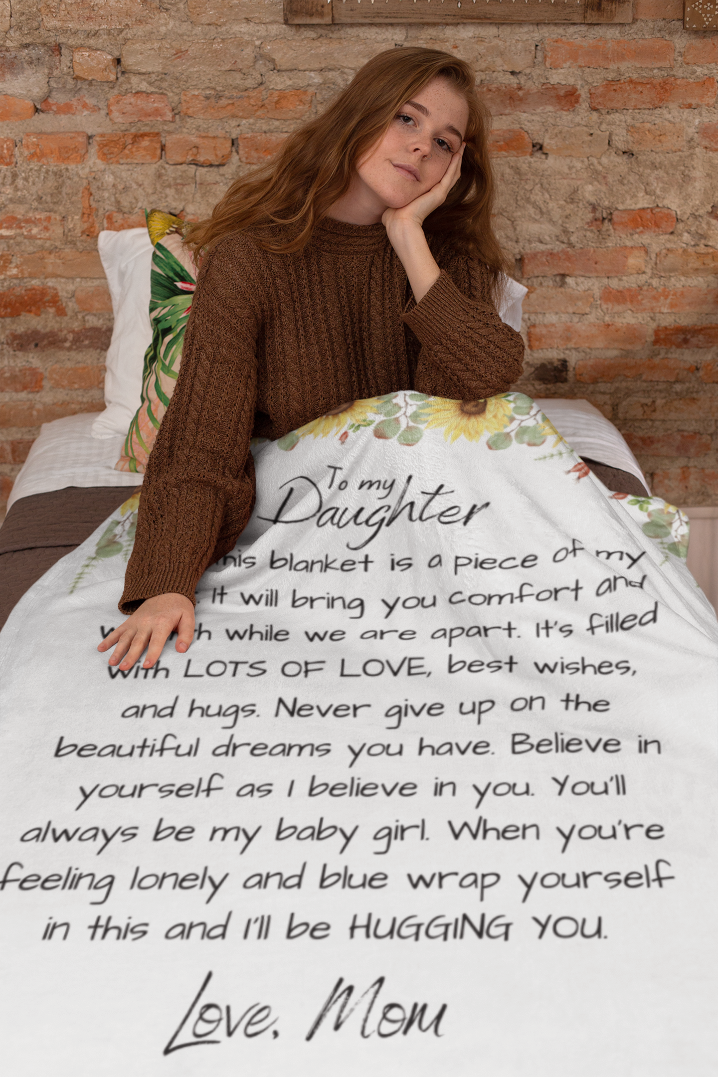 To My Daughter, Cozy Plush Fleece Blanket - 50x60